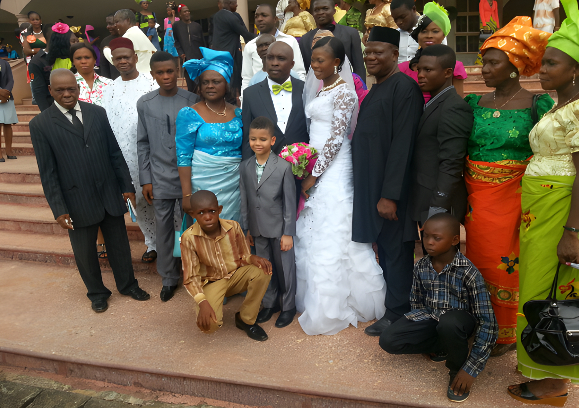 Church wedding in Nigeria - family album